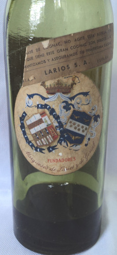 Antigua Botella Cognac Viejo Larios Malaga España G5 (Usado)