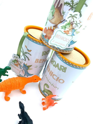 Imagem 2 de 3 de Kit Lembrancinha Dinossauro No Cofrinho - 10 Kits