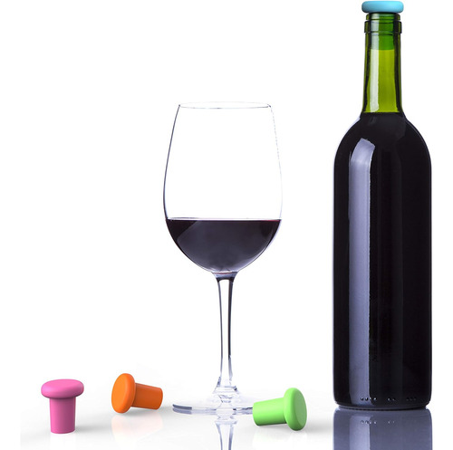 Bakerpan Tapones De Silicona Para Botellas De Vino,...