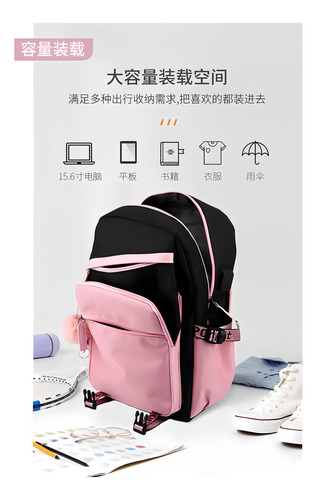 Mochila Casual De Tecido Oxford Lilo And Stitch Same Style Cor Four