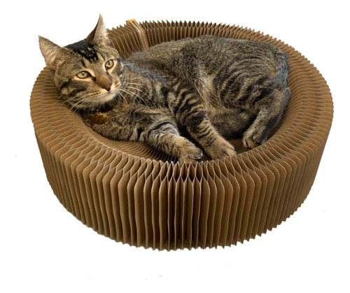 Bobbypet Cat Scratcher Lounge Bed - Forma Redonda Plegable P