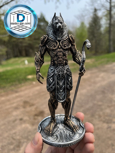 Figura Anubis Con Baston De Cobra - Egipto - Impresión 3d