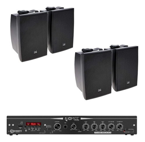 Kit Som Ambiente Amplificador Ths 6000 + 4 Cx C521 Jbl