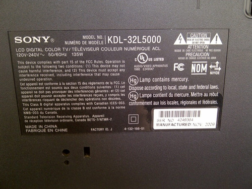 Televisor Sony 32 Pulgadas Usado Con Detalle En La Pantalla