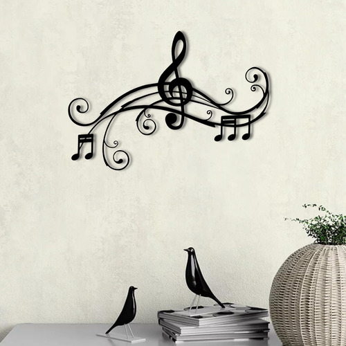 Bisamu Arte Pared Metal Musical Decoracion Nota Clave Aguda