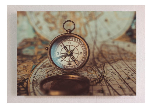 Ccretroiluminados Mapa Mundi Antiguo Cuadro Retro Con L