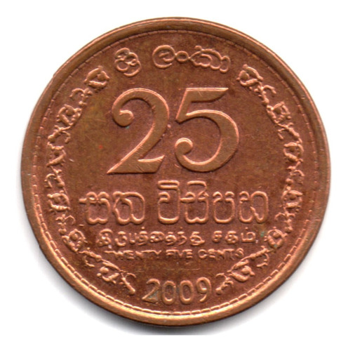 Sri Lanka 25 Cents 2009
