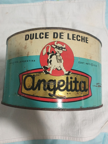 Antigua Lata De Dulce De Leche Angelita De 5 Kilos (Usado)