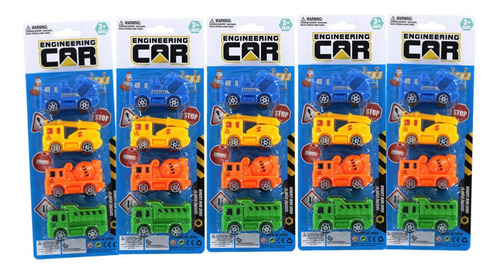 6 Sets Carritos Carga Camion De Volteo De Juguete