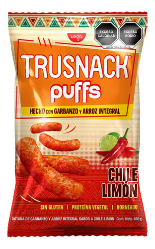 Trusnack Puffs Chile Limon 180 G