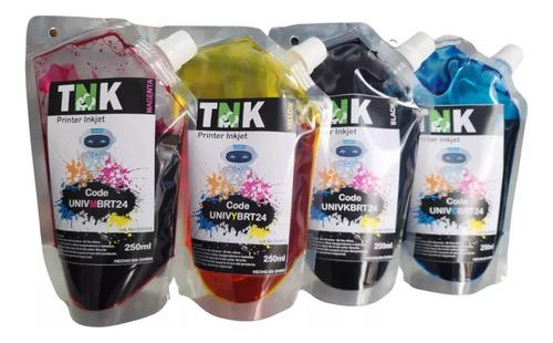 4 Tintas Tnk Compatible Para Brt Dcp-t500w 250ml Cymk