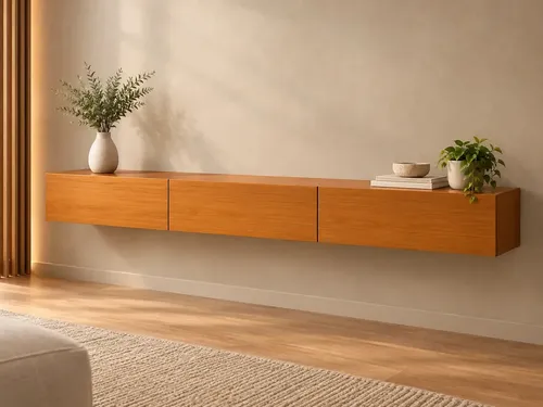 Nicho Sala Painel Tv Televisão Rack Aparador Suspenso 3 Portas Linea