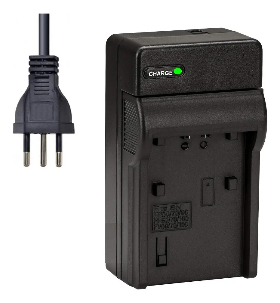 Carregador Np-fh50 P/ Bateria Sony Fh50, Fh100, Fv50 E Fv100