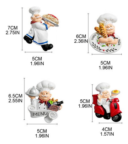 Y1m Set De Imanes Para Nevera Restaurant Chef Bread-master