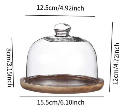 Soporte De Madera Para Tartas Con Cúpula, Soporte Para