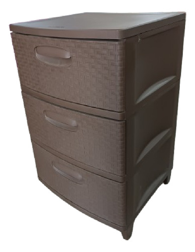Gavetero Plastico Duraplas 3 Gaveta Tipo Rattan