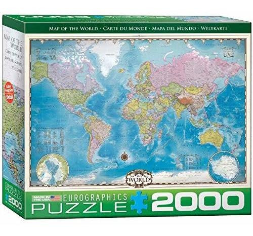 Rompecabeza - Eurographics Mapa Del Mundo Puzzle (2000 Pieza