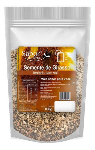 Kit 3x: Semente De Girassol Tostada Sabor Da Terra 100g