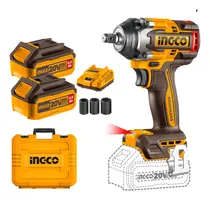 Comprar Llave Impacto 500 Nm Ingco Motor Brushless 20v 2 Baterías 4.0 Ah