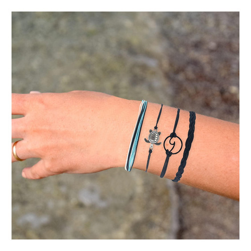 Gflpo 22 Pulseras De Olas De Surfista Para Mujer, Pulseras A