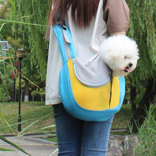 Pet Dog Slings Portador De Mochila Pequeña Mascota, Azul L