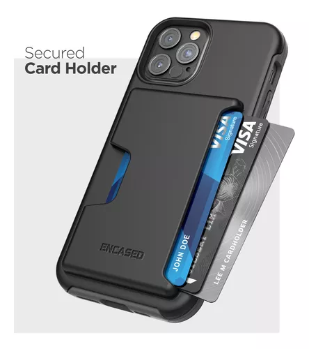 Nvollnoe Funda para iPhone 12 Pro Max con tarjetero resistente de  protección de doble capa a prueba de golpes, ranura para tarjetas oculta,  funda