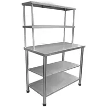 Comprar Mesa De Trabajo 5 Niveles  Acero Inoxidable 70 X 138 Cm