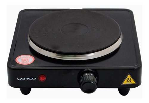 Imagen 1 de 7 de Anafe eléctrico Winco W40 negro 220V