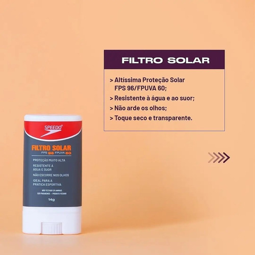 Imagem 3 de 6 de Protetor Solar Incolor Fps 96 Speedo Pink Cheeks 14g Filtro