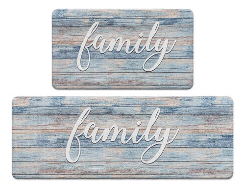 Farmhouse Family Juego De Alfombras De Cocina De 17 X 4...