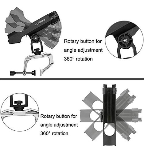 Fishing Boat Rods Holder Large Clamp Opening 360 Degree...