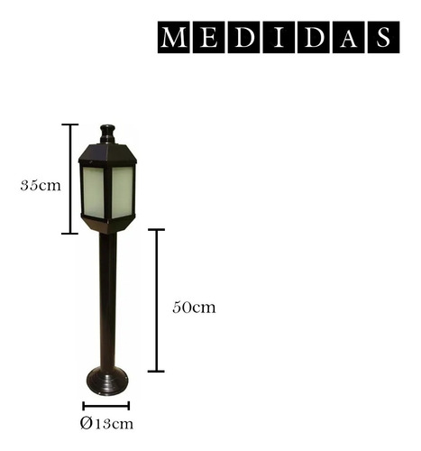 Imagen 3 de 7 de Farol Iluminacion Caminos Marca Senderos Jardin 1130