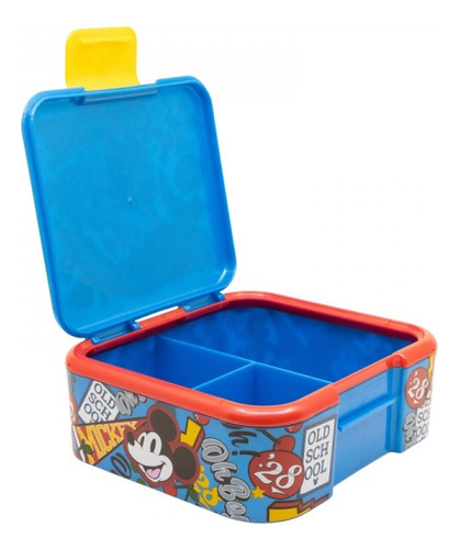 Lunchera Plastica Supreme Multi Compartimiento Stor Merienda Azul Mickey Mouse