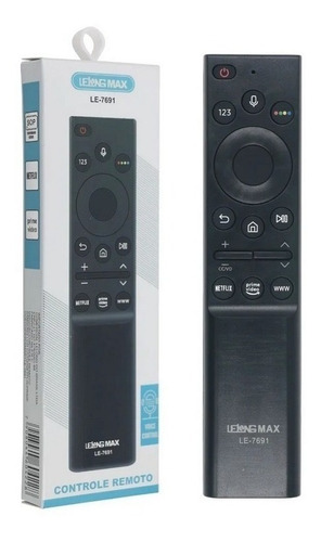 Controle Para Tv Samsung Au7700 Com Voz Netflix Primevideo