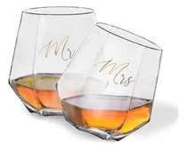 Comprar Mascoto Mr Y Mrs Whisky Glass Gift Gift Gift Gift, Mejor Reg