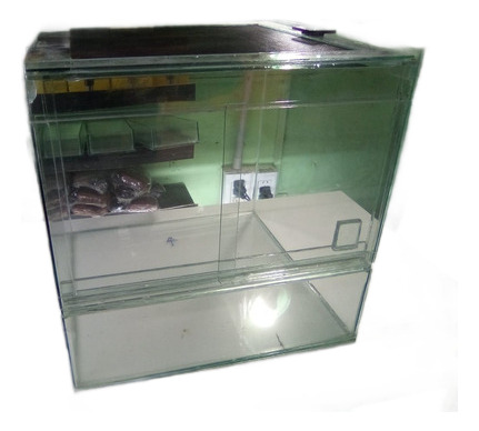 Terrario De Vidrio Cubo 45 X 45 X 45