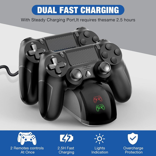 Estacion De Carga Para Joystick Ps4 Usb Yaeye