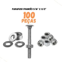 Comprar Kit 100 Parafusos Fr Zi Cu002F Porca E Arruela 5u002F16 X 1.1u002F2