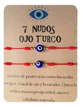 Comprar 2 Pulseras Rojas Ojo Turco Suerte 7 Nudos Regalo Protección