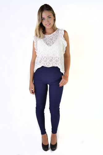 Imagen 4 de 7 de Pantalon De Vestir Chupin Elastizado Mujer The Big Shop