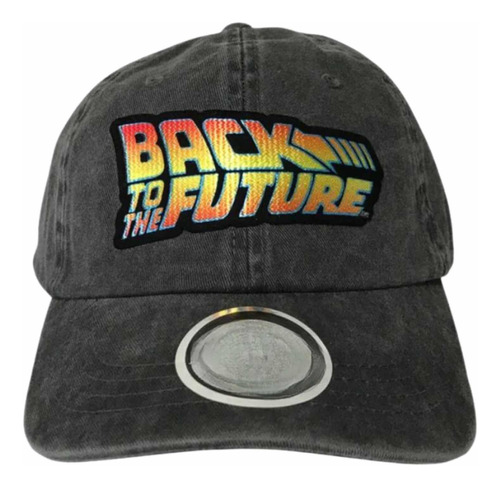 Gorra Back To The Future/ Volver Al Futuro Logo Gris Vintage