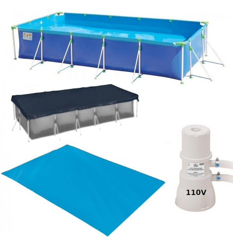 Piscina Premium Retangular Estrutural 10.000 L + Capa