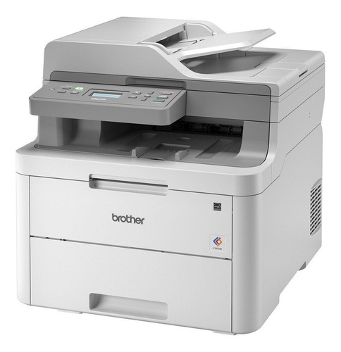 Impressora a cor multifuncional Brother DCP-L3 Series DCP-L3551CDW com wifi 110V - 120V branca e cinza
