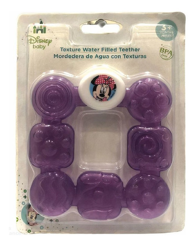 Mordedera De Agua Con Texturas Disney Baby Minnie Lila