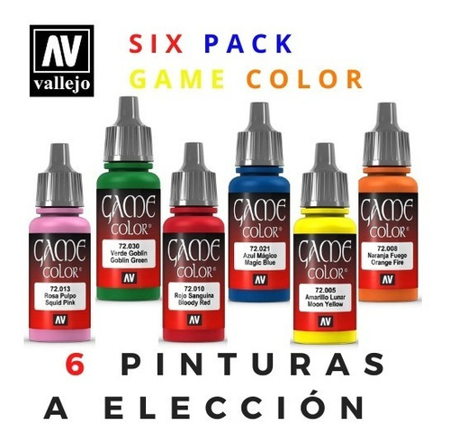 Acrílicos Vallejo Game Color - Six Pack  (6 Unidades)