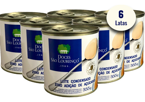 Kit 6 Leite Condensado Diet São Lourenço 335g