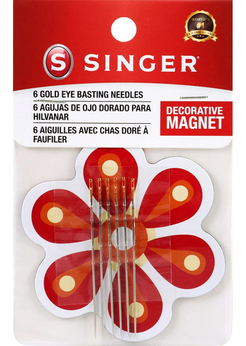 Singer 41819 Aguja Agua Iman 6 Color Dorado