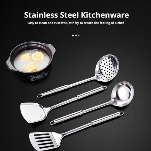Cuchara De Cocina De Acero, Colador, Espátula, Utensilio De