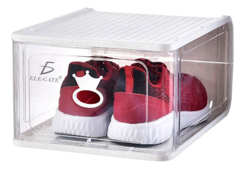 Paquete 3 Cajas Zapatos Transparentes Apilables Resistentes 