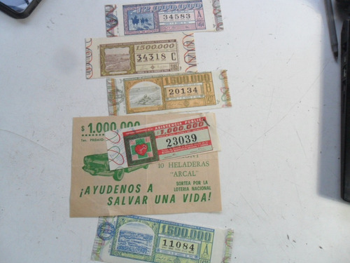 Loteria Lote Billete Kaiser Carabela Antiguo 1961 Beneficenc